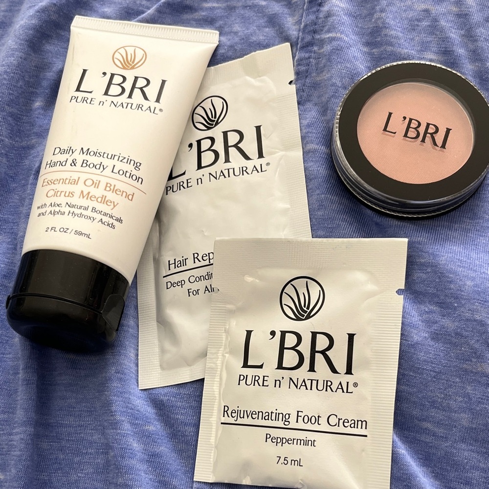 L'BRI Skincare & Makeup Bundle Believable Finish Blush Moisturizing Lotion NWT